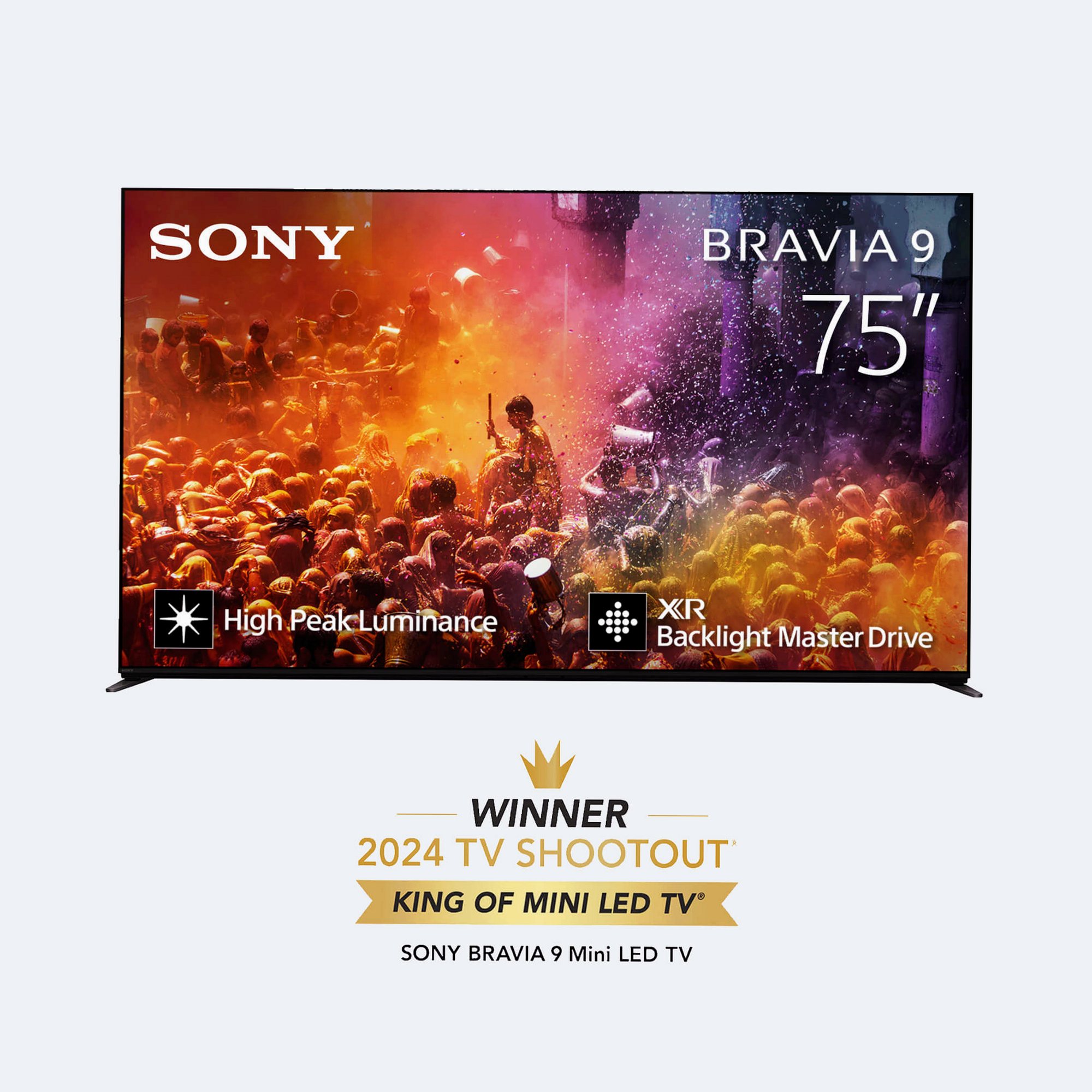 Sony | BRAVIA 9 | 75 Inch | MINI LED XR QLED TV with XR BACKLIGHT MASTER DRIVE TV with High Peak Luminance | Our Brightest TV ever for ultimate cinema, sports, PS5 gaming | 4K HDR Smart TV (Google TV) | 2024 Model